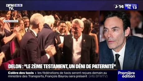 Livre sur les derniers jours d'Alain Delon: "Le deuxième testament, ça a été comme un déni de paternité", réagit Anthony Delon