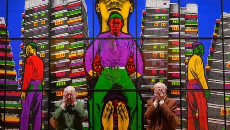 PHOTO COLLECTION: Britain Gilbert & George Exhibition