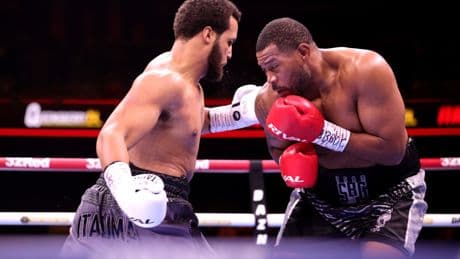 Moses Itauma floors ex-NFL star Mike Balogun THREE times before brutal KO to tee up Oleksandr Usyk undercard fight