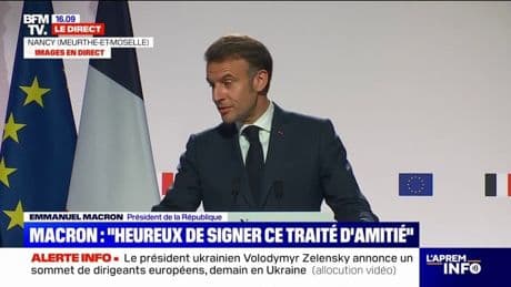 Emmanuel Macron: "Nous sommes heureux de signer ce traité d'amitié entre la France et la Pologne"