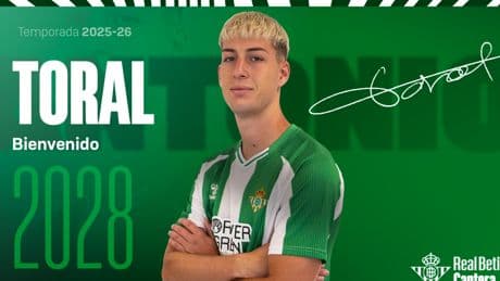 El Betis anuncia el fichaje del extremo Toral para su filial