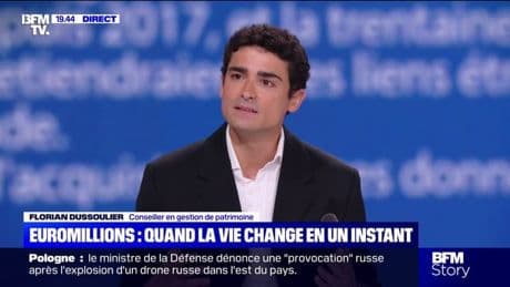 Gagnant Euromillions: "conserver au moins 10 % de cette somme de façon assez liquide", conseille Florian Dussoulier, conseiller en gestion de patrimoine