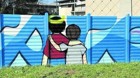Al Giambellino il murale per il piccolo Alan Kurdi