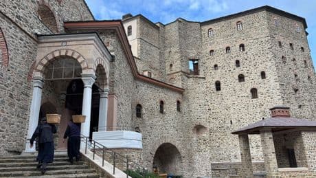 Earthquakes damage centuries-old monasteries in a secluded religious community in Greece