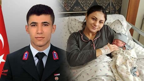 Şehit jandarma dün toprağa verilmişti, bugün bebeği dünyaya geldi | Bebeğe babasının ismi verildi