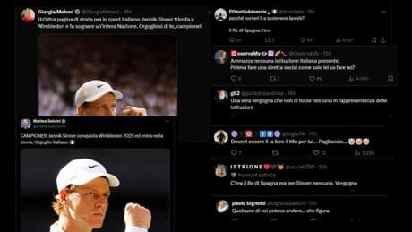 Sinner è il re, ma a Wimbledon l’Italia è assente: “Come mai nessuno del governo?”