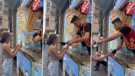 Beyoğlu'ndaki dondurmacı mühürlendi