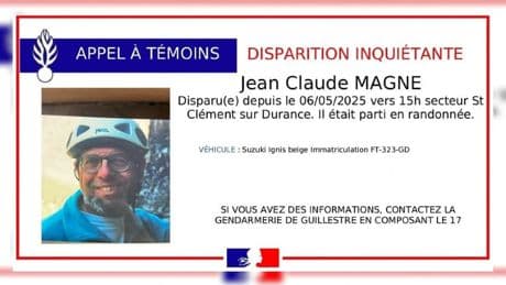 Hautes-Alpes: un appel à témoins après la disparition inquiétante d'un randonneur dans le secteur de Saint-Clément-sur-Durance