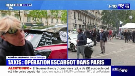 "On ne lâchera rien": la mobilisation des taxis ne faiblit pas avec une opération escargot dans Paris