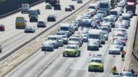 M1 closed after crash with drivers warned to expect delays