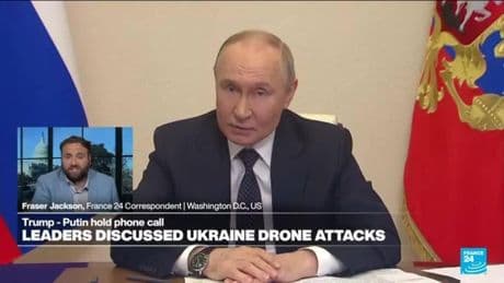 Trump says Putin told him that Russia will respond to Ukrainian attack on airfields