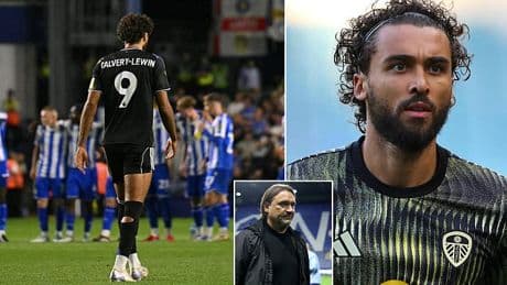 Dominic Calvert-Lewin endures nightmare Leeds debut as Daniel Farke's side suffer major injury blow in shock Carabao Cup defeat