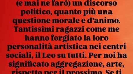 “Con lo sgombero del Leoncavallo muore un pezzo della mia storia. Non capirò mai la giustizia italiana”: lo sfogo di Emis Killa