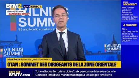 Le secrétaire général de l'Otan Mark Rutte réaffirme le soutien de l'organisation à une adhésion de l'Ukraine "sans fixer de date limite"