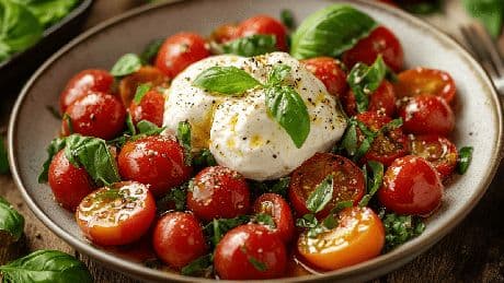 Rezept: Burrata-Salat – Mediterrane Vorspeise in nur 25 Minuten