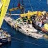 Watch: Sunken British superyacht raised from seabed
