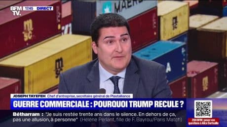 "On a quelqu'un qui fait du bluff": Joseph Tayefeh, chef d'entreprise, réagit aux propos de Donald Trump qui souhaite baisser les surtaxes contre la Chine
