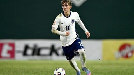 ‘Plays like Kaka’ – Watch Arsenal star Max Dowman, 15, score wondergoal for England in record-breaking appearance