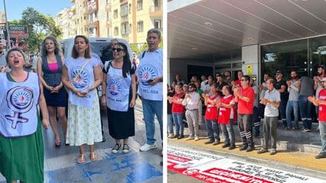 Karşıyaka Belediyesi emekçilerinden iş bırakma eylemi