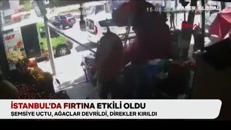 İstanbul’da etkili olan fırtına sonrası manzaralar