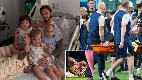 James Maddison shares emotional post from hospital after ACL surgery as Tottenham star opens up on 'the lowest low' of his career