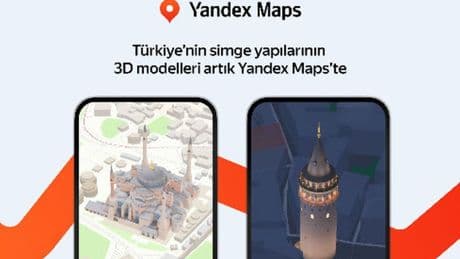 Yandex Maps’ten yeni özellik: Ayasofya, Galata, Bodrum Kalesi artık üç boyutlu