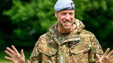 Prince William jokes about family tensions on visit to Prince Harry's old regiment