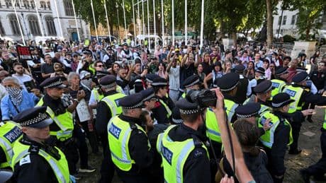More than 500 people arrested after Palestine Action protest - with almost half aged 60 and above