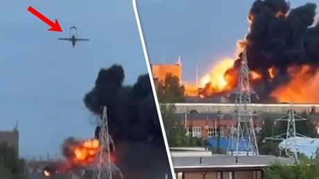 Enorme drone explodeert bij Russische fabriek