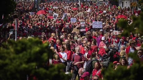 Den Haag kleurt rood: organisatie zegt dat er 100.000 demonstranten zijn