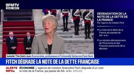 L'agence Fitch dégrade la note de la dette française: "C'est un signal un peu plus préoccupant", assure Isabelle Saint-Jean, économiste