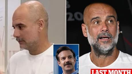 Pep Guardiola compared by fans to Ted Lasso as Man City boss debuts surprise new look ahead of pre-season return