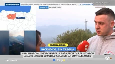 Un vecino de León que se niega abandonar su casa pese a la orden de evacuación: "Volver y no encontrar nada también es un riesgo"