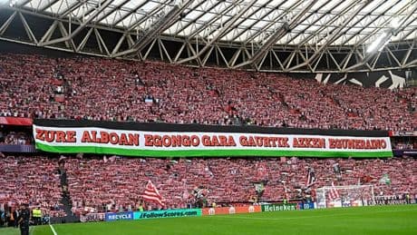 Athletic Bilbao taraftarlarından Filistin'e destek!