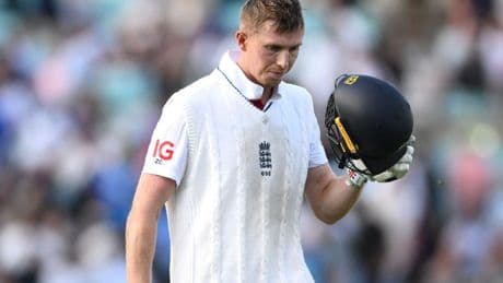 Zak Crawley falls to last ball of day three with England chasing 374 to win fifth Test