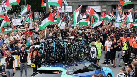 La 11ᵉ étape de la Vuelta écourtée en raison d’une manifestation propalestinienne à Bilbao
