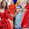 Myleene Klass exudes glamour in an elegant red gown as she joins dazzling Katherine Jenkins and Zoe Ball to celebrate the 80th anniversary of VE Day across London