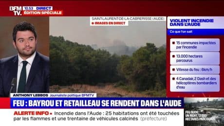 Incendie dans l'Aude: Bruno Retailleau doit se rendre sur place ce mercredi après-midi