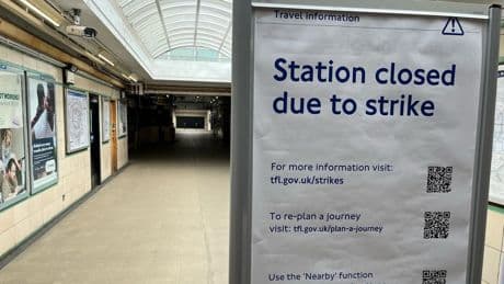 Hospitality suffers ‘sharp decline’ in bookings as strikes cripple Tube service