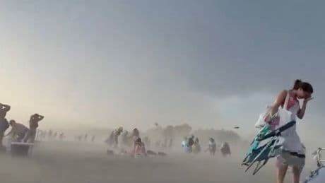 Dramatic moment tourists run from 'Satan's Storm' as Spain beaches evacuated