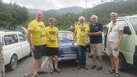 Fiat 500, a Garlenda una festa di passione con la storia straordinaria del 94enne Pierre Allain