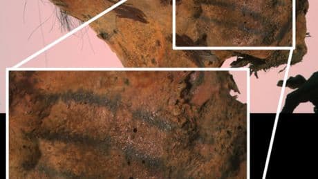 Archaeologists baffled to find strange 800-year-old mummy with face tattoos