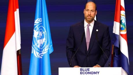 Prince William calls for urgent action to save world’s oceans ‘diminishing before our eyes’