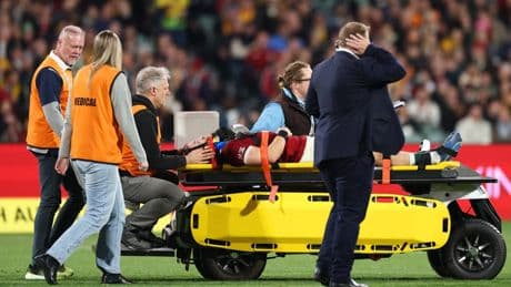 AUNZ 0 LIONS 48: Tourists’ victory marred as Luke Cowan-Dickie carried off in neck brace and match suspended