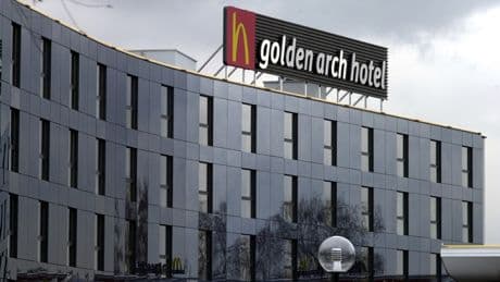 Inside the only McDonald’s hotel to ever open with M-shaped headboards and in-house restaurant