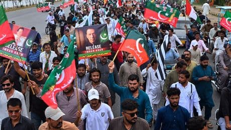 Pakistan arrests over 200 activists as they rally to support former leader Imran Khan