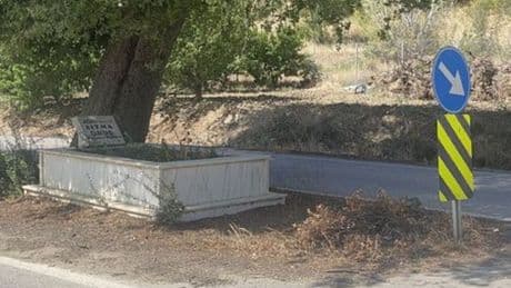"Sıtma Dede" yolun ortasında kaldı