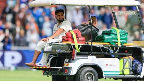 India star carried off Old Trafford pitch in ambulance cart after horror injury in Test match against England