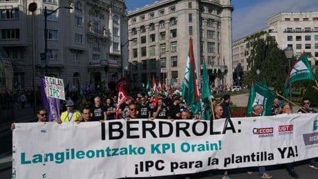 Los sindicatos vascos estiman un seguimiento del 75% en la primera jornada de huelga en Iberdrola