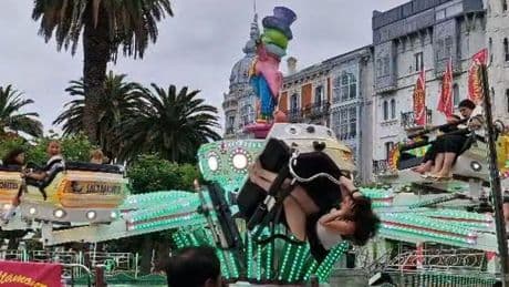 Accidente en las barracas de Castro: tres niñas salen despedidas del 'saltamontes'